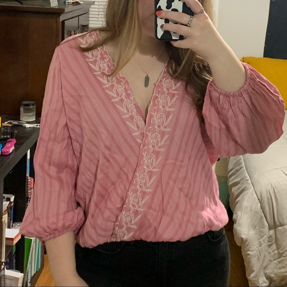 Pink Wrap Top
